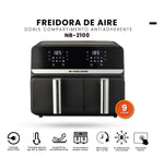 Air Fryer Freidora De Aire 9 Litros Doble Bandeja Digital Premium Nobelsound Inn Nb-2100