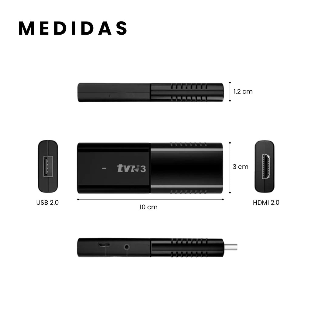 Android Tv Stick 4K Hdmi Con Magis Tv, Wifi, Netflix Y Apps Streaming