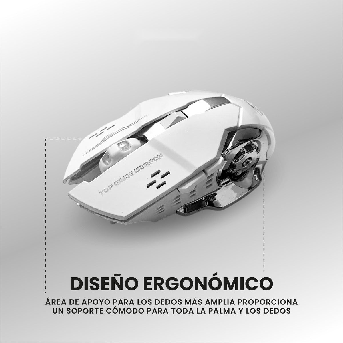 Mouse Gamer Inalambrico 6 Botones 2 En 1 Bluetooth Receptor Usb Con Luces Rgb