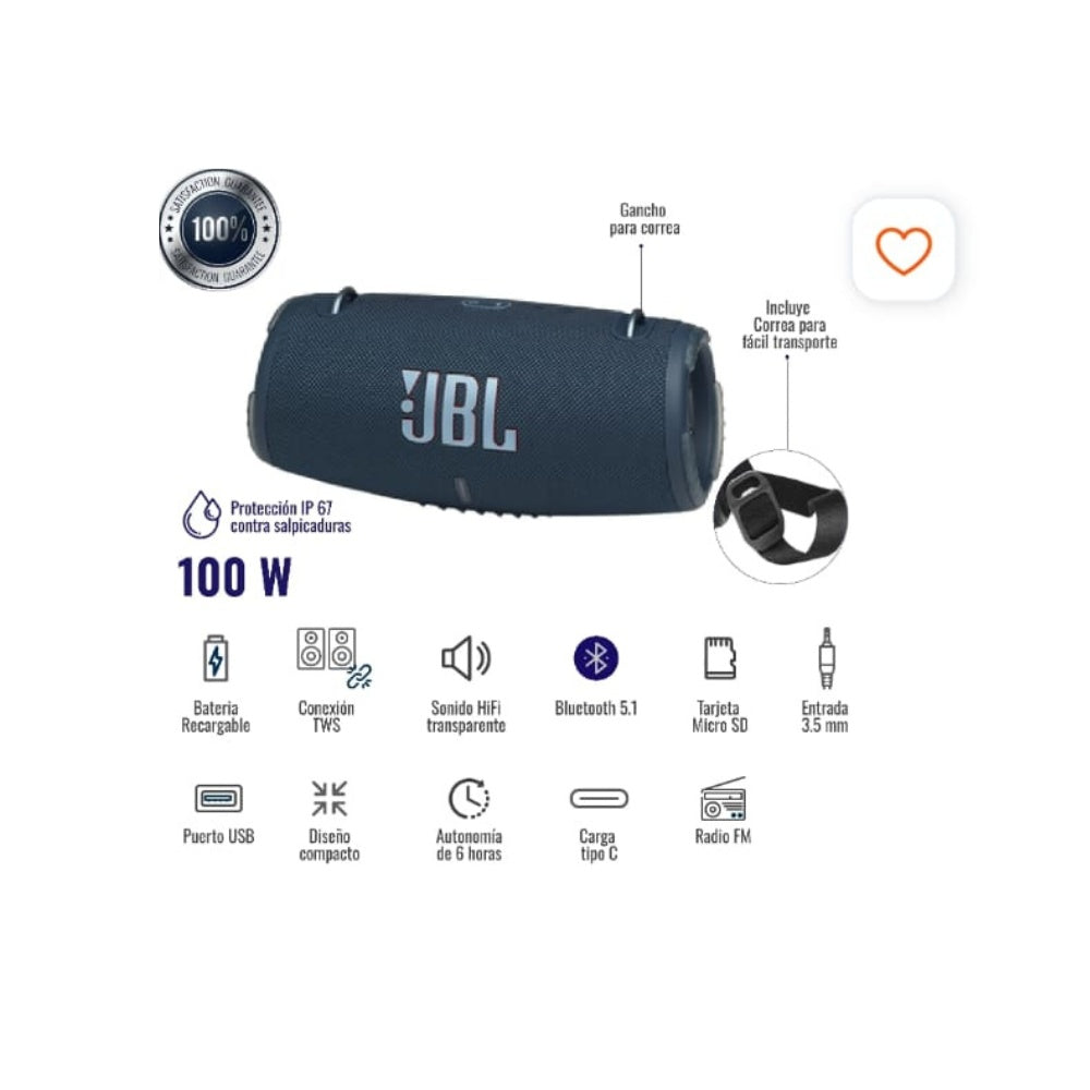 Parlante Xtreem Jbl Replic Usb Bluetooth 1.1