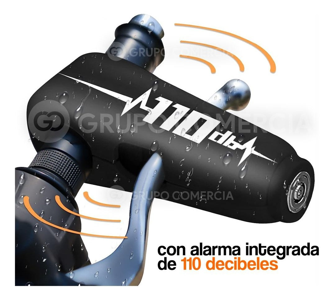Candado Antirrobo Con Alarma Para Moto Manilar Universal
