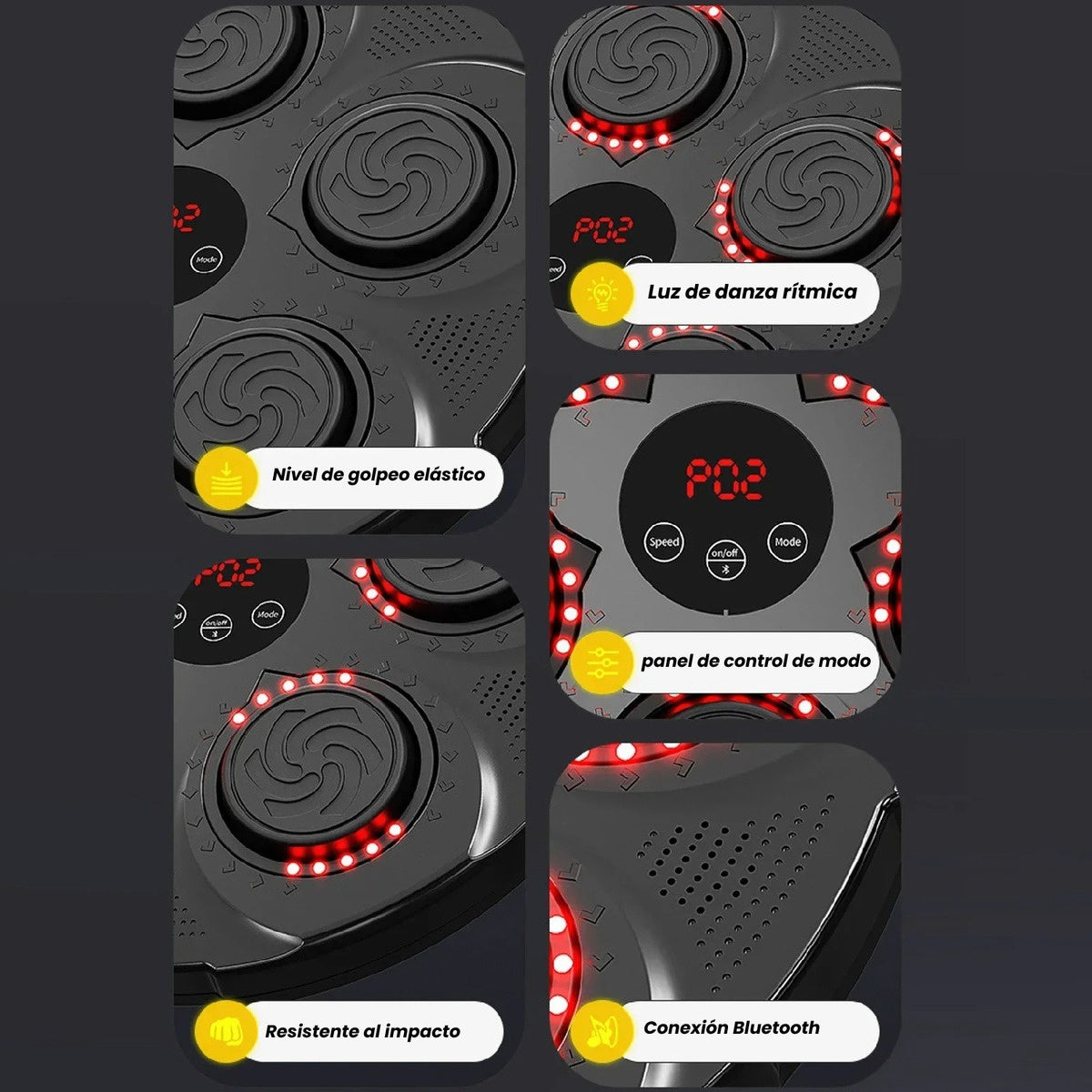 Maquina De Boxeo Musical Inteligente Con Guantes Deporte