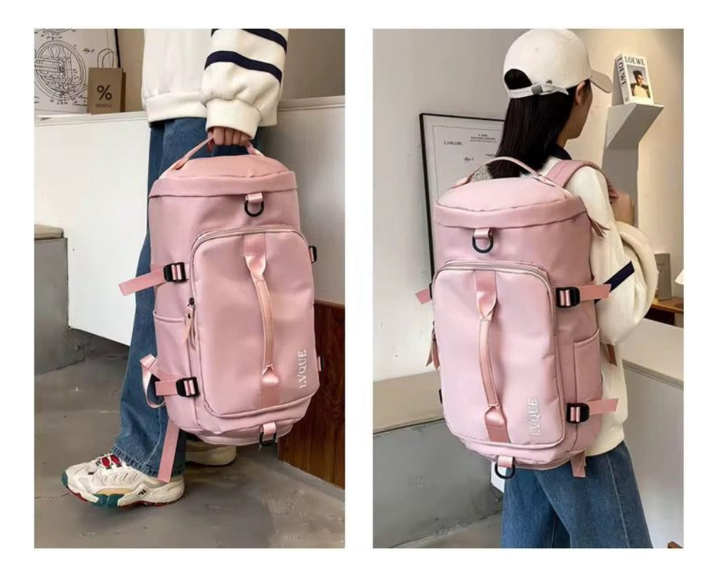 Bolso Maleta Morral Deportivo Impermeable Multifuncional Pink Rose