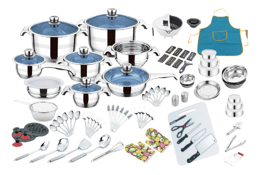 Juego De Ollas 100 Piezas Acero Quirurgico Inoxidable Utensilios Cocina Infaltables Cook Ware