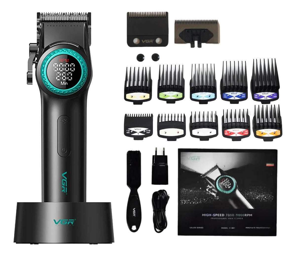 Maquina Peluquera Inalambrica Original Profesional Con Guias