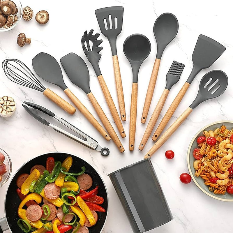 Combo Cook Home Escurridor De Platos 2 Niveles Tabla De Picar Set De Cuchillos X6 Y Set De Utensilios X12 Piezas