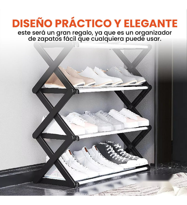 Organizador De Zapatos Para Hogar Armable Practico 4 Niveles