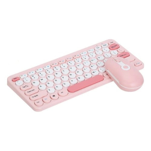Combo Teclado Pc Mac Mouse Edicion Especial Pink Mikuso