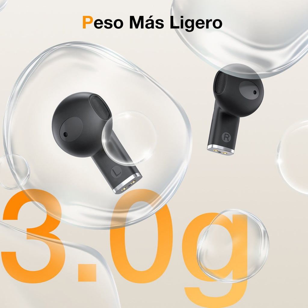 Audifonos Inalambricos 1Hora Aut209N Color Negro In-Ear Con Microfono Bluetooth 5.3 Manos Libres