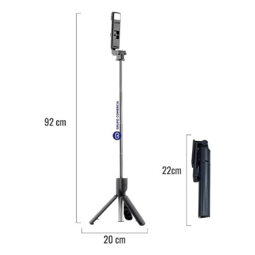 Palo Selfie 3 En 1 Con Luz Recargable 3 Tonos