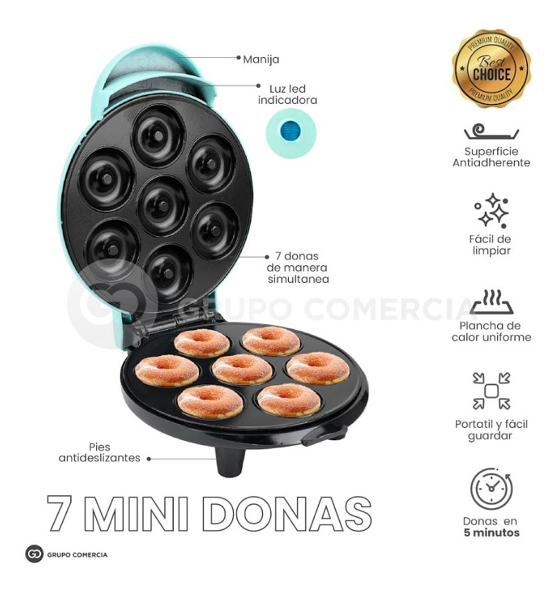 Maquina Antiadherente Para Reposteria En Casa 7 Mini Donas