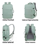 Maleta Morral Para Laptop Puerto Usb Viajero Practico Semi Impermeable Amaz Green