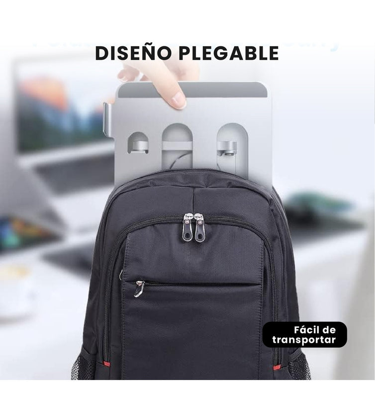 Soporte Giratorio 360Deg Portatil Laptop Tablet Aluminio Altura Ajustable Ergonomico Y Plegable