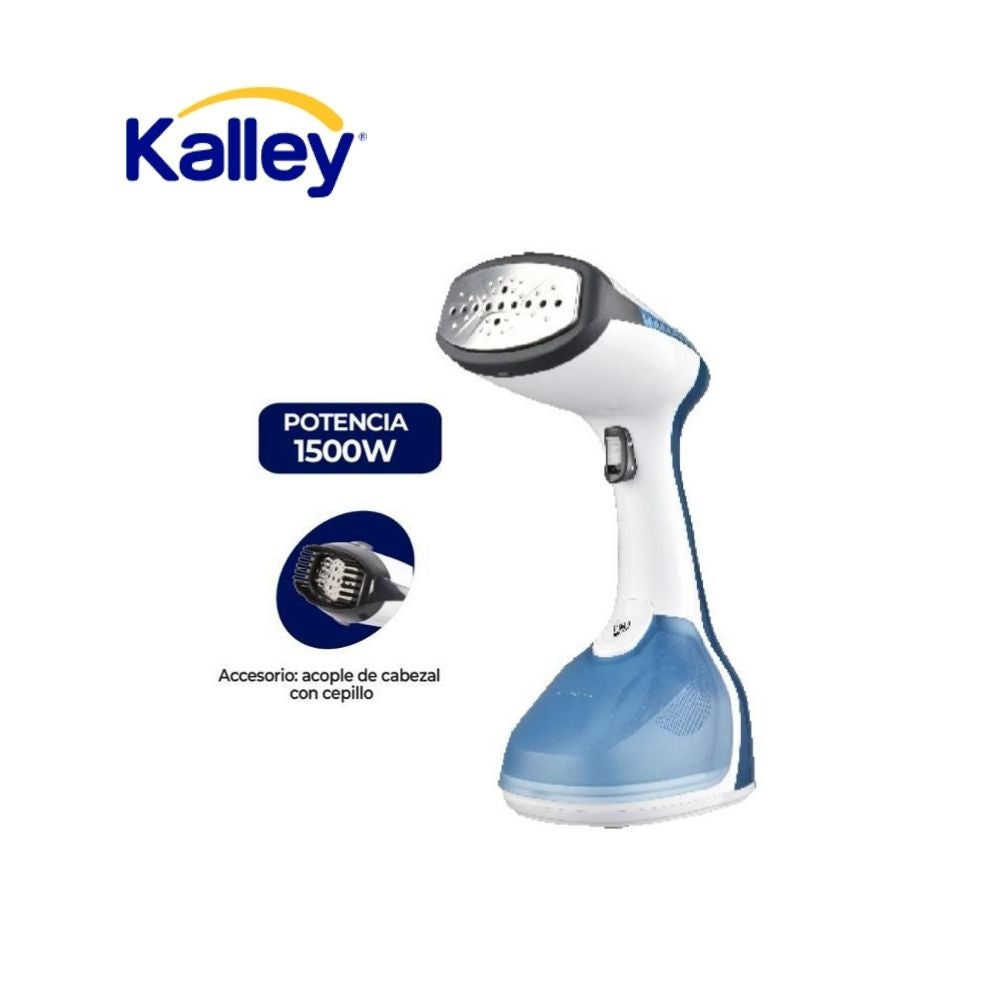 Plancha A Vapor Vertical Kalley 1500W Portatil Con Cepillo Removedor