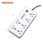 Multitoma Extension Proteccion 10 En 1 Usb / Usb C