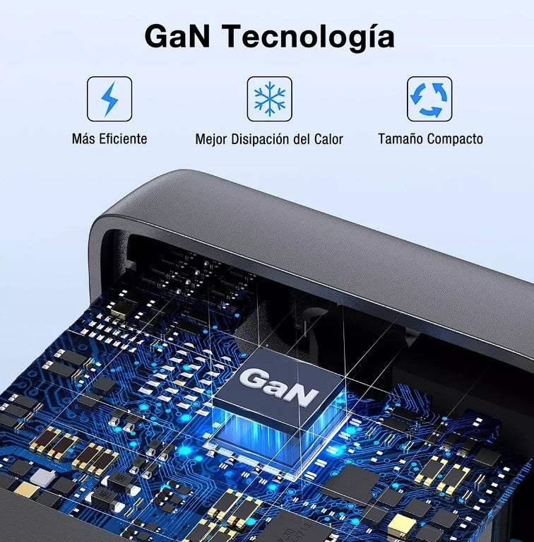 Cargador Super Turbo 65W 3 En 1 Universal Carga Rapida