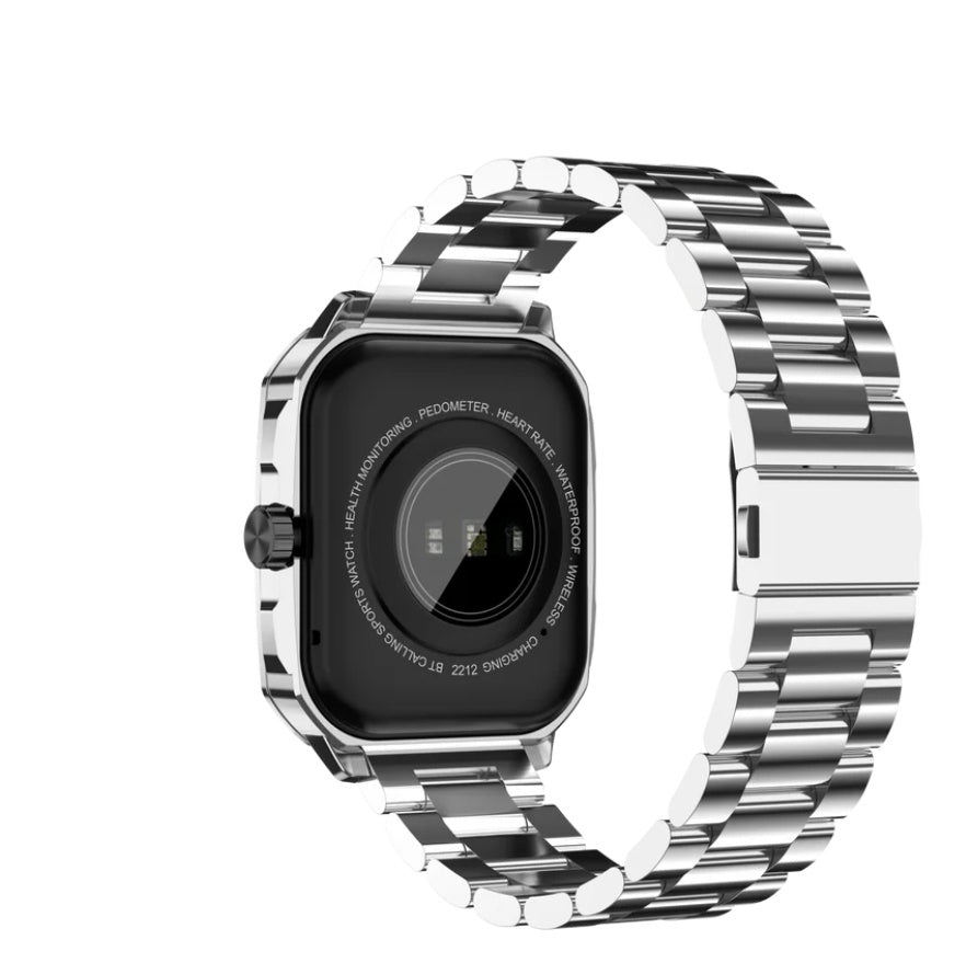 Reloj Inteligente Tw22 Doble Bisel Pulso Plateado Notificaciones Mobulaa Premium Innovo Tech