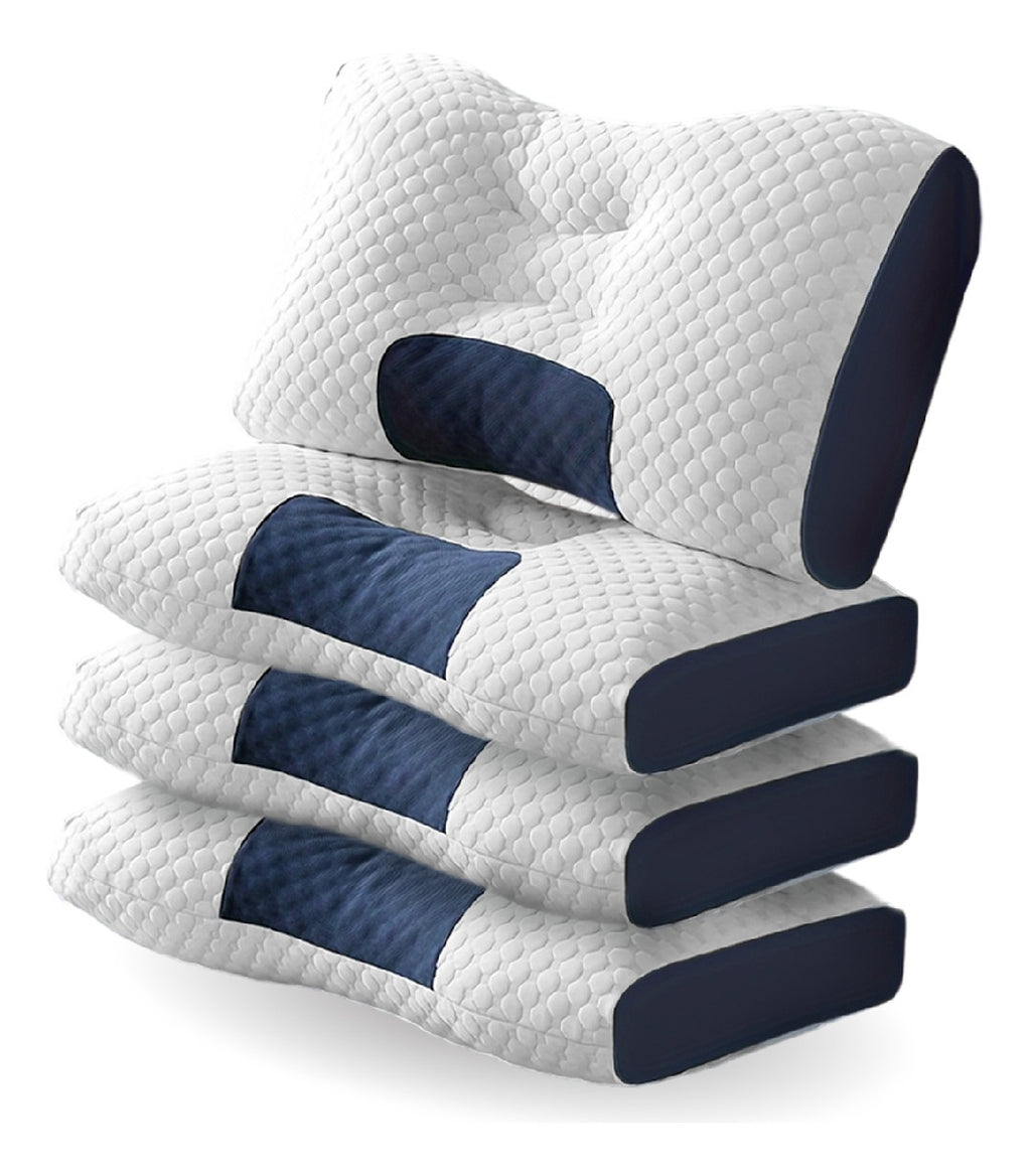 4 Almohadas Semi Ortopedicas Alto Confort Home Cervical Antiacaros
