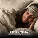 Edredon Microfibra Para Cama Sencilla 2 Fundas Tela Suave Beige