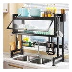 Platero Escurridor De Platos Organizador Tapa + Dispensador De Jabon Cocina
