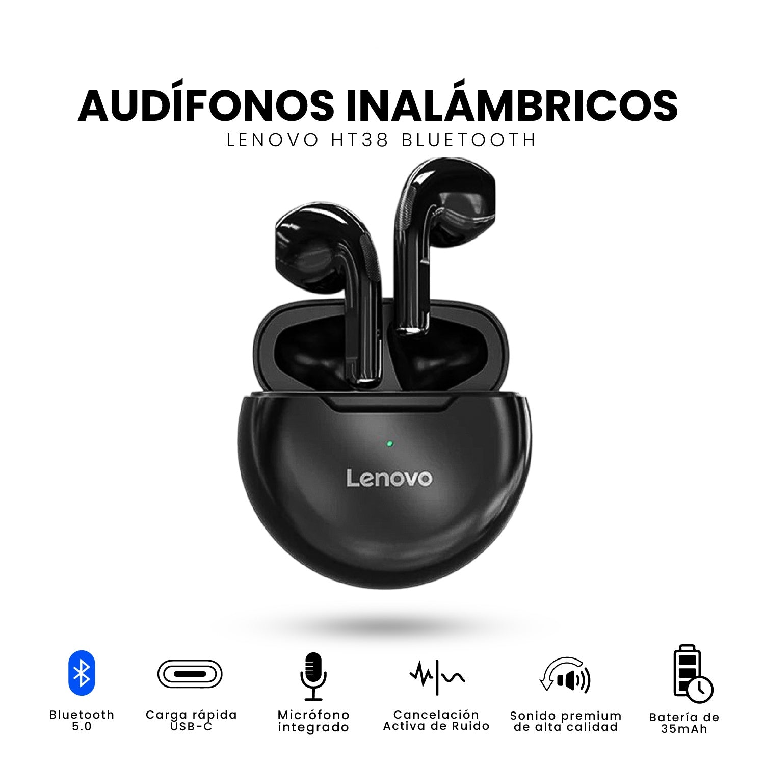 Audifonos Bluetooth Lenovo Inalambricos Genericos