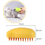 Combo Esfera Rodillo Silicona Quita Pelos + Cepillo Masaje Mascotas Vapor