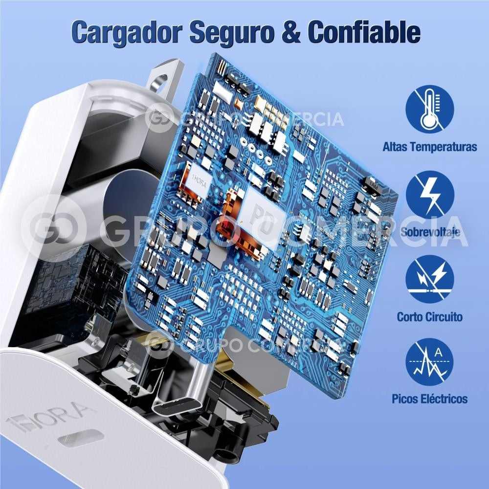 Cargador Potente Para Celular 20W Tipo C A Tipo C Original
