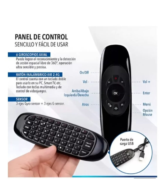 Control Remoto Compatible Smarttv Samsung Con Air Mouse Teclado Universal Usb