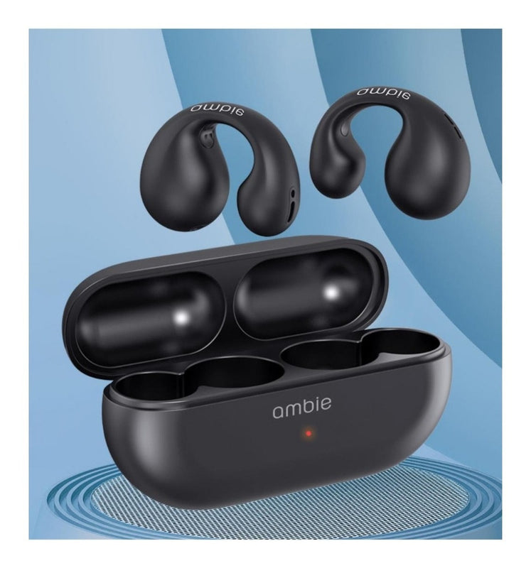 Auriculares Inalambricos Bluetooth Ambie Sound Earcuffs, Color Negro