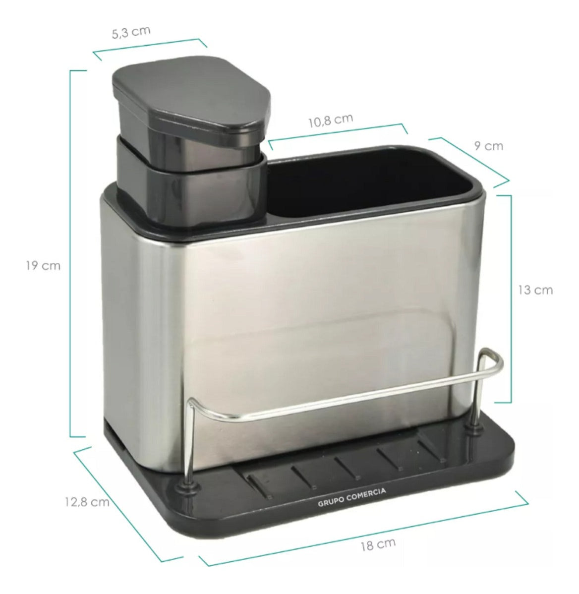 Dispensador De Jabon Acero Inoxidable Inn Home Organizador