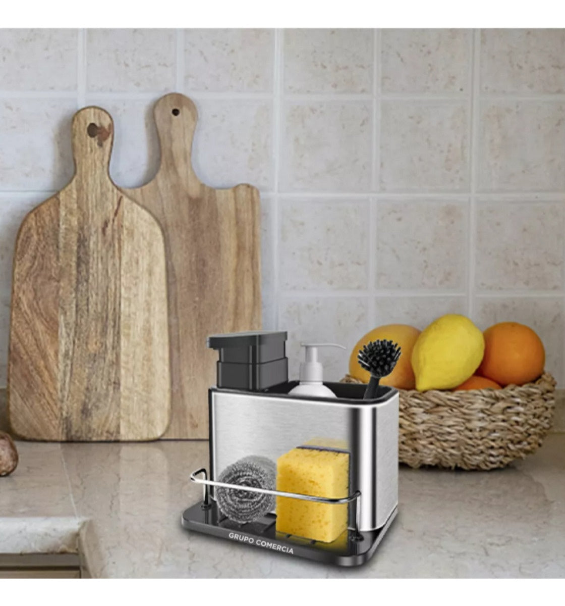 Dispensador De Jabon Acero Inoxidable Inn Home Organizador