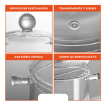 Olla De Vidrio Templado 1500 Ml Transparente Para Altas Temperaturas Inn Home