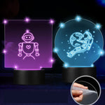 Lampara Led Mesa Personalizable Rgb Con Control Remoto