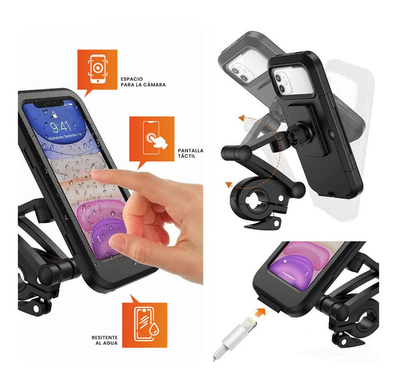 Soporte Para Celular De Moto Bicicleta Ajustable Universal Con Tactil