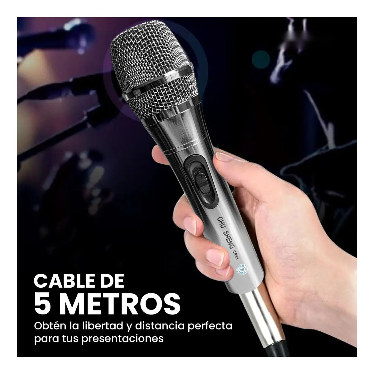 Microfono Karaoke Profesional Metalico De Cable