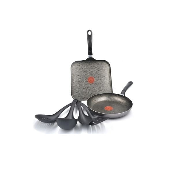 Set De Sartenes Y Utensilios Antiadherentes Imusa Cocina Facil 7 Piezas