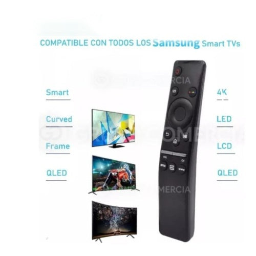 Control Remoto Tv Curvo Boton Netflix Con Baterias