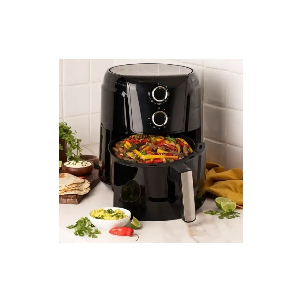 Freidora De Aire Kalley 4.5L (Airfryer) - 200Degc, Temporizador 60 Min Control Manual Antiadherente