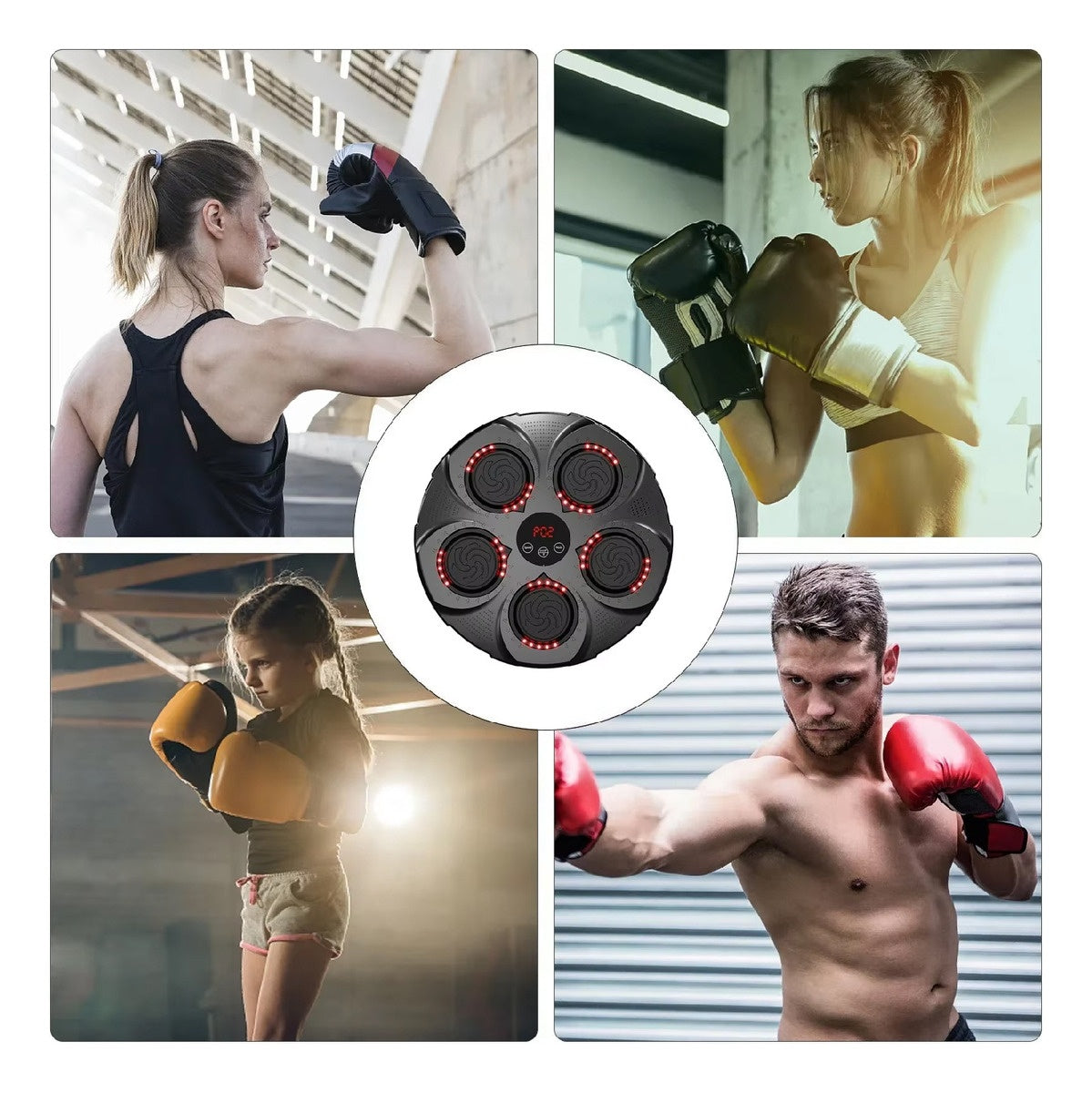 Maquina De Boxeo Musical Inteligente Con Guantes Deporte