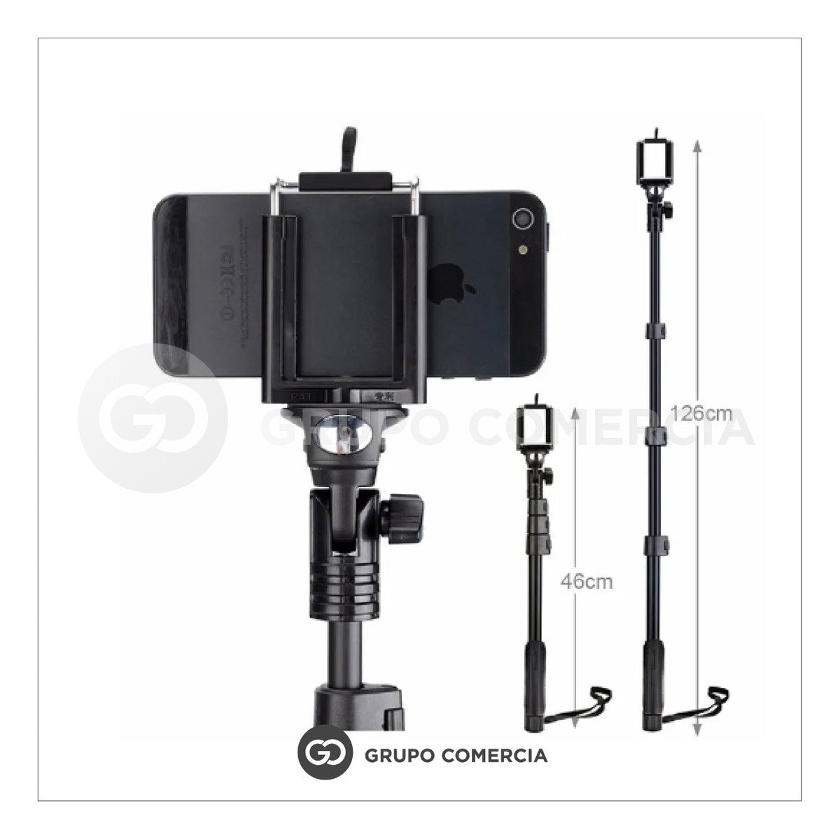 Palo Selfie Extra Largo 125 Cm Ajustable Con Bluetooth