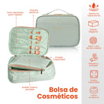 Cosmetiquera Para Dama Organizador Maquillaje Neceser Verde Claro