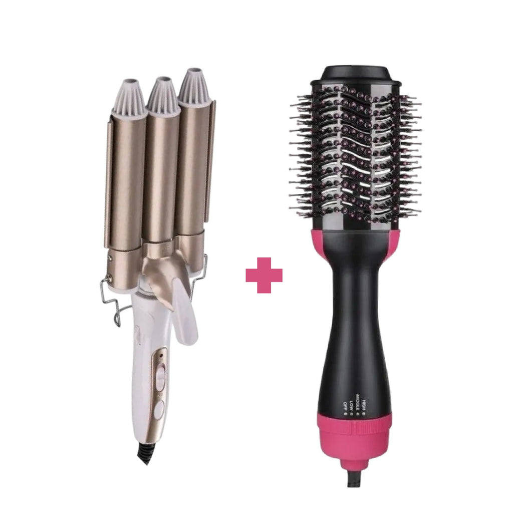 Cepillo Secador One Steep Plus Con Plancha Cabello Ondas Sirena