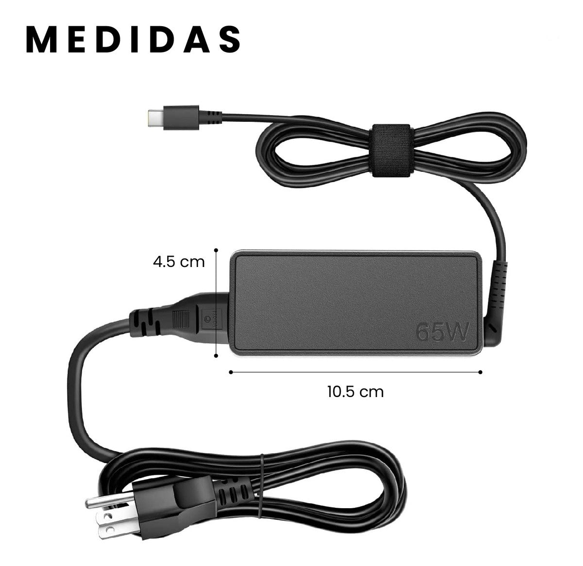 Cargador Laptop Universal Portatil Hasta 65W Tipo Usb Con Lenovo Thinkpad Demas Marcas