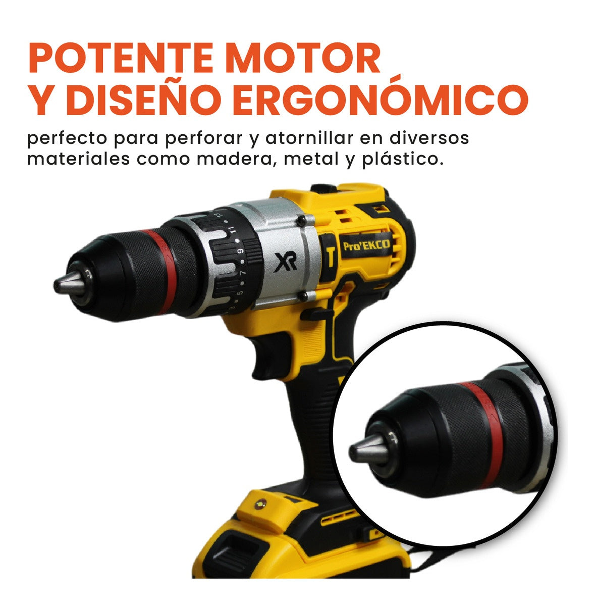 Taladro Con Pulidora Inalambrica 2 Baterias Con Estuche Semi-Profesional