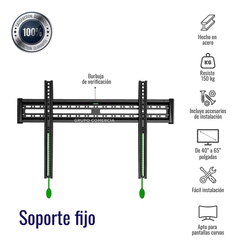 Base Soporte Smarttv Extragrande Hasta 70 Pulgadas Fija