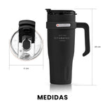 Termo Acero Inoxidable 900Ml Premium Sitarayuri Doble Boquilla Frio/Calor Coffee Negro