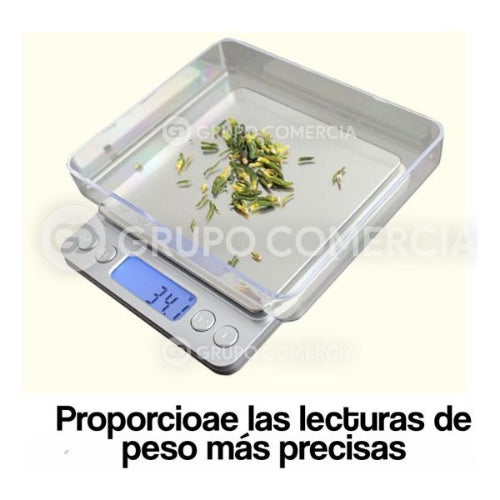 Bascula Gramera Portable Metalica Digital Hasta 2000 Gramos