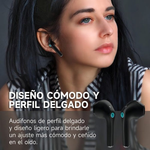 Audifonos Inalambricos 1Hora Auriculares Bluetooth Aut201 Color Negro