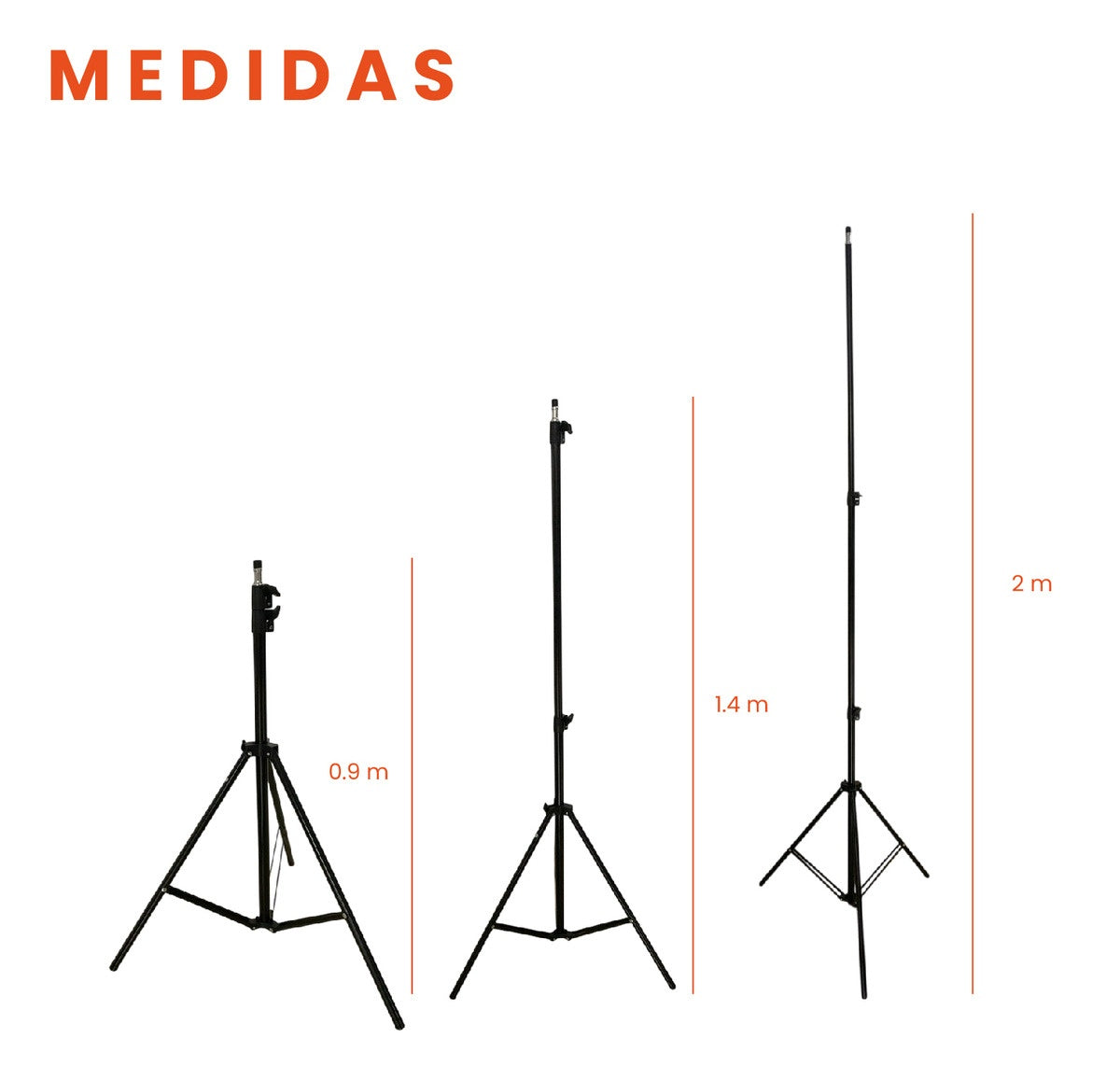 Tripode Universal Ajustable Hasta 2M Con Tornillo De 1/4 Metalico