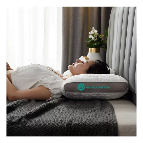 Duo Combo Almohada Semi Ortopedica Cervical + Cobija Termica Ovejera 180 X 240 Azul